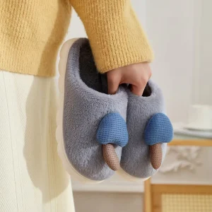 WH0542 Soft Slippers Indoor Anti-slip Warm Insulation Cute Women Girls Slippers