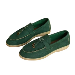 Walking Fashion Loafers for Women with Peep Toe Detail – Winter Wear