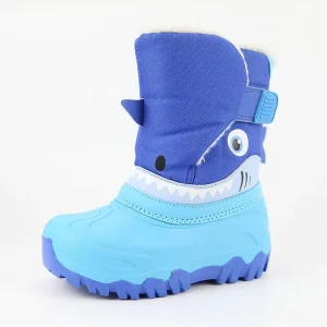 Warm Cute Waterproof and Lightweight Winter Snow Boots with Sherpa Lining for Kids