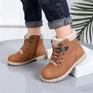 Warm Waterproof Lightweight Velcro Closure PU Upper Unisex Children’s Autumn Winter Snow Boots New Model High Quality