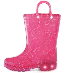 Waterproof Anti-Slippery PVC Rain Boots with Handle for Kids Unisex Autumn Winter Summer