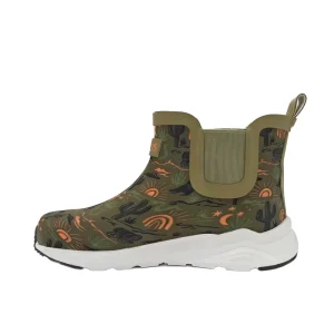 Waterproof Breathable Anti-Slippery Hard-Wearing Recyclable Unisex Children’s Midi Rain Boots Dinosaur Cartoon Print Lightweight