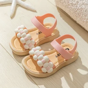 Waterproof Buckle Strap Flat Sandals Spring Summer Outdoor Soft Comfortable New Style Baby Girls