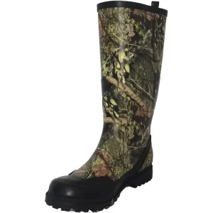 Waterproof Camo Fishing Hunting Rubber Boots With Neoprene Lining Outdoor Rain Boots