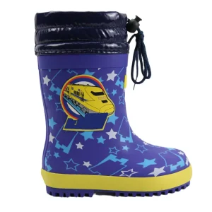Waterproof Girls Winter Warm Gumboots Kids Kids Rain Boots with Fur