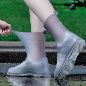 Waterproof Rain Boots for Adult Men and Women Kids Silicone Rain Shoes Protector Rain Shoe