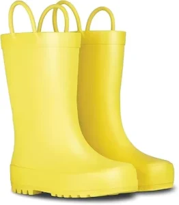 Waterproof Rubber Rain Boots for Kids Colorful Toddler Boots with Silicone Covers Children Gumboots