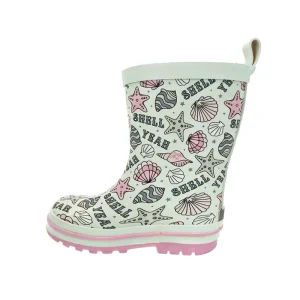 Waterproof Unisex Children’s Midi Rain Boots Dinosaur Cartoon Print Anti-Slippery Recyclable Rubber Upper Breathable Lightweight