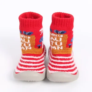 Wear Resistant Cotton Blend Kids Walker Shoes Shock Absorbing Comfortable Shoes Casual Shoes for Boys and Girls Indoor and Outdoor