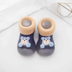 Wear Resistant Cotton Sole Baby Sneakers Comfortable Shock Absorbing Infant Outdoor Shoes