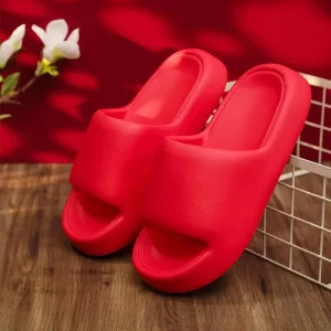 Wedding Pillow Sandals for Men Wearing Slippers for Summer Women Wearing Red Indoor Anti Slip and Silent Thick Soled Slippers