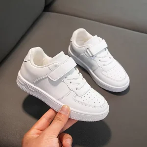 White Canvas Casual Sports Shoes for Boys and Girls Breathable Spring Summer Autumn Winter Kids Board Shoes