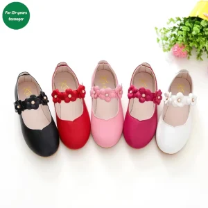 White Dress Shoes Black Tendon Soft Sole Performance Ethereal Flower for Students Single School Shoes
