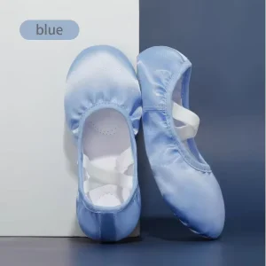 White Stain Ballerina Slippers Flats Ballet Elegant Ballet Shoes Dance for Women and Girls Kids