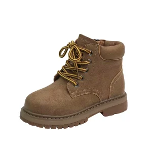 Winter Autumn Children’s Boots Girls Boys Genuine Leather Boots Casual Ankle Shoes Kids Fashion Mountaineering Boots