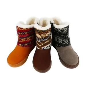 Winter Boots Girls Various Colors with Fur Lined for Kids Boots Children Shoes