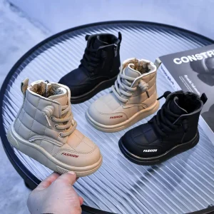 Winter Children Shoes Outwear Velvet Thickening Warm Boys Girls Snow Boots