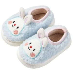 Winter Children Warm Home Casual Shoes Animal Prints Plush Lining Cotton Velvet Boys Girls