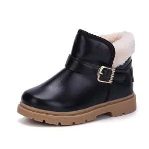 Winter Children’s Cotton Boots Small and Medium sized Boys Short Boots Girls Babies Thickened Warm Snow Cotton Shoes