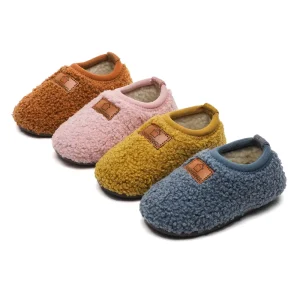 Winter Children’s Cotton Slippers Baby Soft soled Toddler Shoes Boy Girl Non slip Plush Shoes for Indoor Home