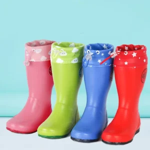 Winter Children’s Mid calf Wellington Boots Kids Cartoon Printing Boys Girls Waterproof Non slip Cute Soft Thermal