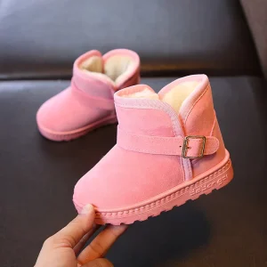 Winter Children’s Shoes Boy Plus Velvet Cotton Shoes Girl Padded Warm Snow Boots Non-slip Children’s Cotton Boots