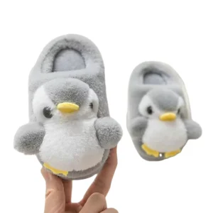 Winter Cute Boys and Girls Home Non-slip Warm Thick Fluffy Slippers Children Warm Indoor Soft Insoles Shoes