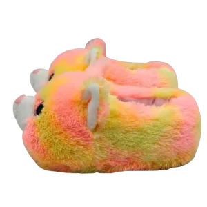 Winter Dog Slippers Custom Fluffy Furry Autumn Spring PVC Plush Warm Slippers Accept Customized Logo Short Plush+pp Cotton