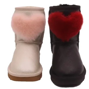 Winter Factory Girls Formal Shoes Cow Plush Kids Snow Boots Girls Formal Shoes