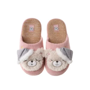 Winter Indoor Anti Slippery Soft Plush Warm Slippers for Kids Unisex Boys Girls
