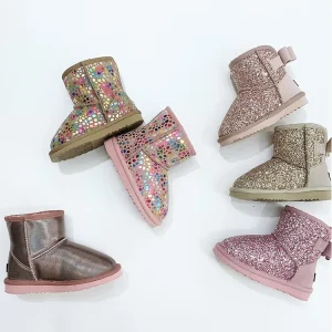 Winter Indoor Outdoor Bling Bling Glitter Warm Kids Snow Boots for Kids Children