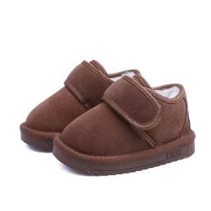 Winter Kid Snow Boot for Boys and Girls Genuine Leather Casual Shoes Non Slip and Warm Baby Boot