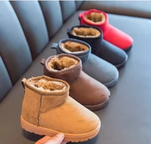 Winter Kids Fashion Snow Boots Child Cotton Plush Baby Girls Boots Ski Warm Shoes for Kids