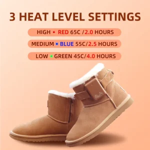Winter Kids Men Women Rechargeable Electrically Battery Heated Snow Thermal Warm Shoes Boots