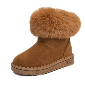 Winter New Velvet Thickened Children’s Cotton Boots Girls’ Snow Boots High Top Warm Cotton Boots Cartoon