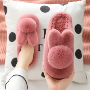 Winter Slippers for Women in Autumn and Winter Indoor Non slip Men’s Cotton Slippers for Cute Cartoon Couples at Home in Winter