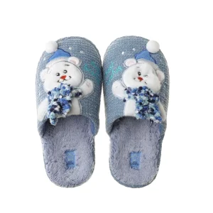 Winter Super Warm Sweet Bear Design Cute Cartoon Plush Indoor slippers for Kids
