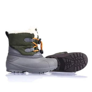 Winter Thickened Soft Fur Warm Waterproof Lace up Little Girls Snow Boots