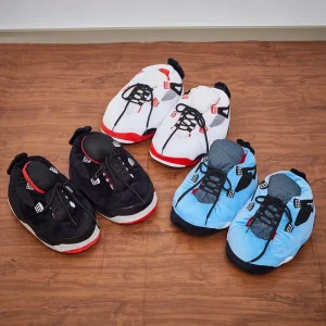 Winter Warm Sports Style Fluffy Anti Slip Indoor Outdoor Shoes Soft Trainer Plush Sneaker Slippers