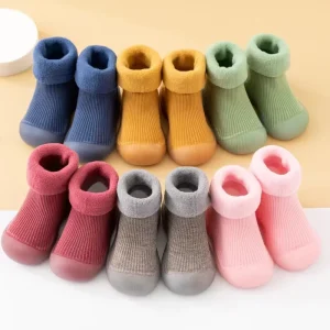 Winter Warm Thick Cozy Toddler Shoes Infant Boy Girl Anti-slip Slippers High Top Sock Sneakers Winter Toddler Baby Sock Booties
