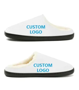 Women Men Custom logo Custom Design Pattern Winter Warm Soft Comfort Custom Cotton Slippers for Home