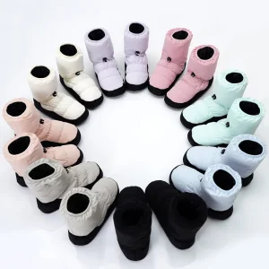 Women Warm up Booties Girls Non Slip Winter Dance Shoes Ballerina Ballet Boots