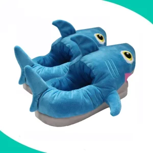 Women and Kids Indoor Comfortable Warm Winter Custom Soft Slippers Plush Shark