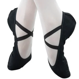 Women’s Ballet Shoes High Quality Split Soft Leather Sole Dance Shoes Kids Ballet Canvas Flexible Dance Shoes