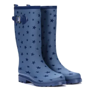 Women’s Fashion Trend Rubber Rain Boots Waterproof Outdoor Knee High Ladies Gumboots With Comfortable Insoles Footwear