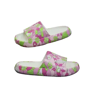 Women’s Full Printing Floral Thick Sole Slides Sandals Custom Logo Comfortable Sports Pillows Home Slippers Manufacturer