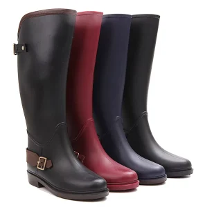 Women’s Over the Knee Waterproof Horse PVC Rain Riding Boots