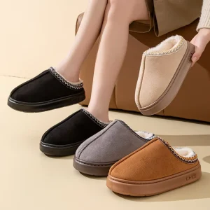Women’s Winter Breathable Cotton Warm Non Slip Thick Bottom Home Use Couple Cross Border Foreign Trade