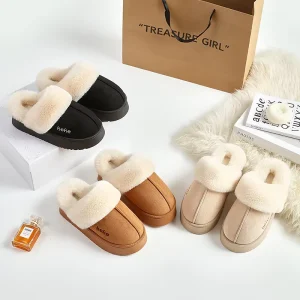 Women’s Winter Slippers Cross-Border Mao Mao Non-slip EVA Thick Bottom Baotou Cotton Home Wear Warm