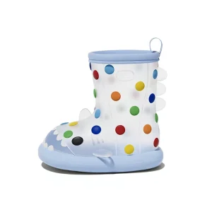 Xiaohongshu Douyin Viral Bestseller Polka dot rainbow Cartoon PVC Kids Rain Boots Waterproof All season Shoes for